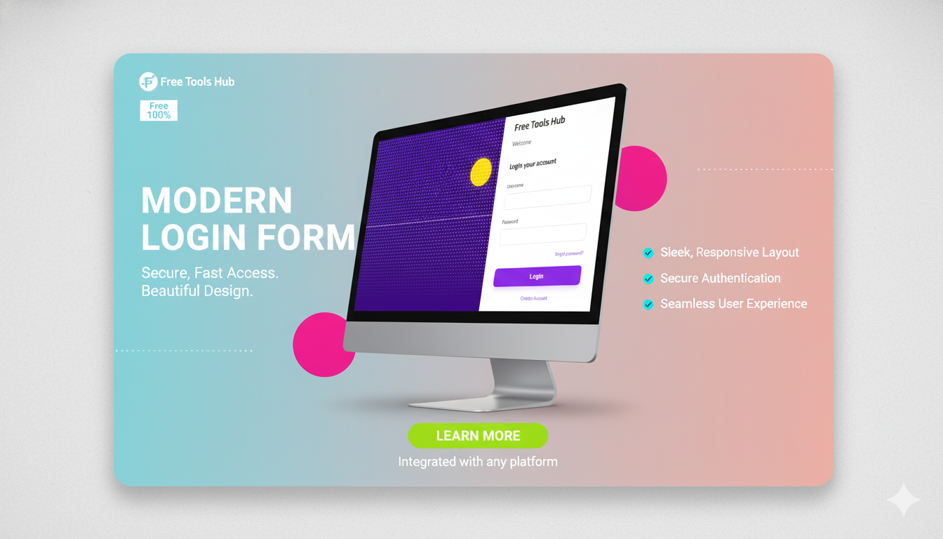 معاينة قالب FTH Custom Login ووردبريس